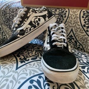Old Skool Vans with Skulls Design or Skull Design